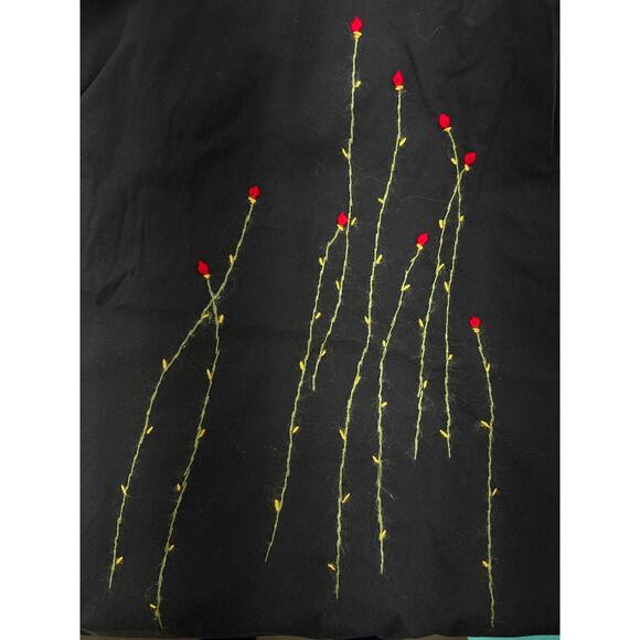 Chinchilla Womens Size 165/88A US S Dress Embroidered Floral A Line Square Neck - Picture 10 of 12